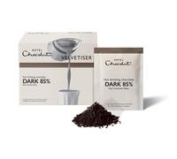 Hotel Chocolat 85% Dark Hot Chocolate Sachets - Luxury Chocolate Flakes - Pack of 10 Single-Serve Sachets, 310g - Suitable for Vegetarians & Vegans