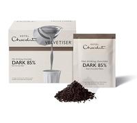 Hotel Chocolat 85% Dark Hot Chocolate Sachets - Luxury Chocolate Flakes - Pack of 10 Single-Serve Sachets, 310g - Suitable for Vegetarians & Vegans