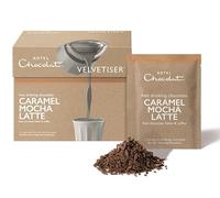 Hotel Chocolat Caramel Mocha Latte Hot Chocolate Sachets - Luxury Chocolate Flakes - Pack of 10 Single-Serve Sachets, 310g - Suitable for Vegetarians
