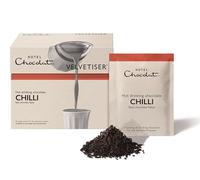 Hotel Chocolat Chilli Hot Chocolate Sachets - Luxury Chocolate Flakes - Pack of 10 Single-Serve Sachets, 310g - Suitable for Vegetarians & Vegans