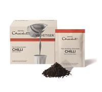Hotel Chocolat Chilli Hot Chocolate Sachets - Luxury Chocolate Flakes - Pack of 10 Single-Serve Sachets, 310g - Suitable for Vegetarians & Vegans