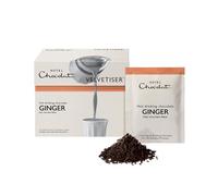 Hotel Chocolat Ginger Hot Chocolate Sachets - Luxury Chocolate Flakes - Pack of 10 Single-Serve Sachets, 310g - Suitable for Vegetarians & Vegans