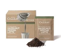 Hotel Chocolat Hazelnut Mocha Latte Hot Chocolate Sachets - Luxury Chocolate Flakes - Pack of 10 Single-Serve Sachets, 310g - Suitable for Vegetarians & Vegans