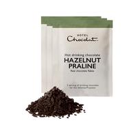 Hotel Chocolat Hazelnut Praline Hot Chocolate Sachets - Luxury Chocolate Flakes - Pack of 20 Single-Serve Sachets, 620g - Made To Pair With The Velve