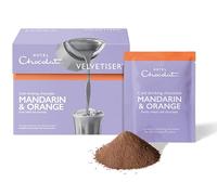 Hotel Chocolat Mandarin & Orange Cold Drinking Chocolate Sachets - Finely Milled Real Chocolate - Pack of 10 Single-Serve Sachets, 300g - Suitable for Vegetarians