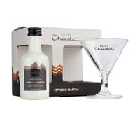 Hotel Chocolat Miniature Espresso Martini Velvetised Cream Liqueur, Premium Gift Set including 5cl Espresso Martini Velvetised Cream with Branded Hot