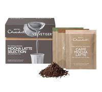 Hotel Chocolat Mocha Latte Hot Chocolate Selection Box - Luxury Chocolate Flakes - Pack of 10 Single-Serve Sachets, 310g - Suitable for Vegetarians
