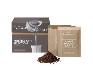Hotel Chocolat Mocha Latte Hot Chocolate Selection Box - Luxury Chocolate Flakes - Pack of 10 Single-Serve Sachets, 310g - Suitable for Vegetarians