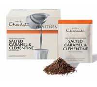 Hotel Chocolat Salted Caramel & Clementine Hot Chocolate Sachets - Luxury Chocolate Flakes - Pack of 10 Single-Serve Sachets, 310g - Suitable for Vegetarians