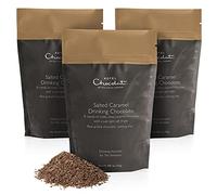 Hotel Chocolat Salted Caramel Drinking Chocolate, 3 x 250 g Resealable Pouches