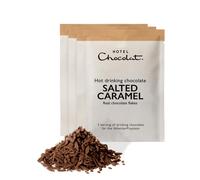 Hotel Chocolat Salted Caramel Hot Chocolate Sachets - Luxury Chocolate Flakes - Pack of 20 Single-Serve Sachets, 620g - Made To Pair With The Velveti