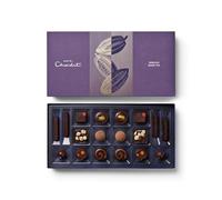 Hotel Chocolat Serious Dark Chocolate Box, Dark Chocolate Gift 18 piece | A Curated Collection Of Our Bestselling Rich And Intense Dark Chocolates, Ideal For After-Dinner Indulgence