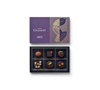 Hotel Chocolat Serious Dark Fix 6-Piece Boxed Selection, 72g - Chocolate Gift Box For Birthday, Anniversary