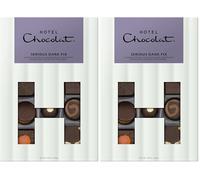 Hotel Chocolat Serious Dark Fix H-Box 155g - 14-Piece Dark Chocolate Box - Suitable for Vegetarians - Chocolate Gift for Birthday, Thank You, Congratulations, Anniversary (Pack of 2)