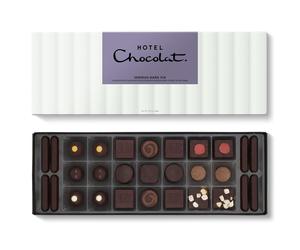 Hotel Chocolat Serious Dark Fix Sleekster - 29 High-Cacao Dark Chocolates, 305g - Suitable for Vegetarians - Chocolate Gifts For Birthday, Thank You,