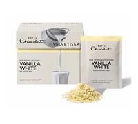 Hotel Chocolat Vanilla-White Hot Chocolate Sachets - Luxury Chocolate Flakes - Pack of 10 Single-Serve Sachets, 310g - Suitable for Vegetarians