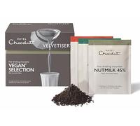 Hotel Chocolat Vegan Hot Chocolate Selection Box - Luxury Chocolate Flakes - Pack of 10 Single-Serve Sachets, 310g - Suitable for Vegetarians & Vegans