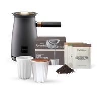 Hotel Chocolat Velvetiser - In-Home Hot Chocolate Machine - Barista-Grade Hot Chocolate Maker - Charcoal Edition - Complete Starter Kit