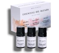 Hōtel Cōllectiōn - Aldi | Essential Oil Blends - Set of Three | Happy - Neroli, Mimosa & Lemon, Balance - Blush Rose, Lime & Black Pepper, Peace - Lavender, Jasmine & Sandalwood |Aromatherapy| 3x10mL