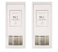 Hotel Collection No. 1 Lime Basil and Mandarin Fragranced Reed Diffuser (100ml) - 2 Pack