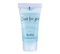 Travel Toiletries - Just for You Bath and Shower Gel 20ml (Pack of 100), REACH Compliant Hotel Shower Gels, Pleasant Fragrance, Hotel or Home Use, Dimensions 79(H) x 39(W) x 22(D) mm | GF949