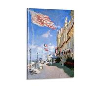Hotel Des Roches Noires, Trouville, 1870 by Claude Monet Wall Art Prints Poster Canvas Painting Poster Wall Art Decorative Picture Prints Modern Decor 08x12inch(20x30cm)