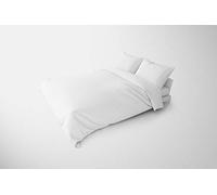 Hotel Essentials Luxury Polycotton Linen Bedding Sets (Fitted Sheet - White, Double)