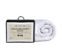 Hotel Essentials Soft Touch Feels Like Down Anti-Allergy 10.5 Tog All Season Super King Duvet - Hypoallergenic Breathable Microfibre Cover with lightweight Hollowfibre Filling Bedding Quilt - White