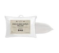 Hotel Essentials Soft Touch Feels Like Down Anti-Allergy White Pillow Pack of 1 - Hypoallergenic Medium Support Microfibre Pillows for Side Sleepers Filled with Bouncy Hollowfibre (46cm x 74cm)