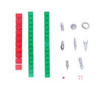 Hotel Game Replacement Pieces Set - 40 Plastic Houses & Accessories with 2 Dice, Durable & Portable Board Game Supplements for Monopoly & Strategy Games