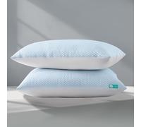 Hotel Grand Medium Firm Queen Size Hotel Collection Luxury Bed Pillows Set of 2 Pack Cooling Breathable Down Alternative Machine Washable Sleeping Home Decoration Pillows for Side Sleeper