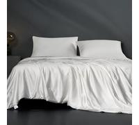 Hotel Grand Tencel Lyocell Summer Cooling Comforter Silk 300 Thread Count Tencel Cover Cooling Blanket for Hot Sleepers King Size (White, 106"x90", Packed with Pillowcase)
