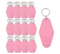 Hotel Keychain 60 Pcs Motel Keychain Blank Vintage Hotel Bulk Vinyl Printing Tags for DIY