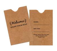 Hotel Kraft Key Card Holder Sleeves,Welcome Guests Hotel Key Card Envelopes Hotel Key Card Envelope Credit Card Protectors Cover Gift Card,Enjoy Your Stay for Business,200 Pcs Per Pack