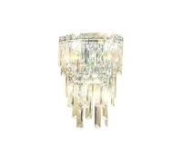 Hotel Lobby Modern Corridor Crystal Wall Lamp Bedroom Staise Indoor Wall Sconces Villa Duplex Living Room Background Decor Home Wall Light,Energy Conservation Wall Light (Warm Light W22cm*H28cm)