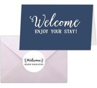 Hotel & Motel Greeting Cards,4x6 inch Welcome Enjoy Your Stay Welcome Guests Card with Envelope,20 Pcs Per Pack