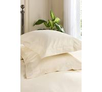 Hotel Pure Luxury 4 Star Oxford Pillowcase - Pair in Cream | Size: Standard Pillow Case Hotel Pure Luxury Cream Standard Pillow Case