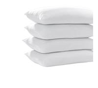 Hotel Quality Bed Pillows - Standard Size, Soft & Supportive Poly-Cotton Pillows for Side and Back Sleepers, Breathable, Comfortable & Durable for Everyday Use (Pack of 4)