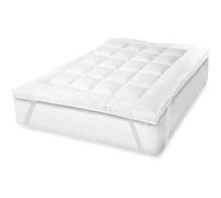 Hotel Quality Gel Mattress Topper - 4 Inch/10cm Thick, Extra Deep, Super Fluffy, Soft, Breathable Microfiber, Orthopaedic, Anti Allergy Quilted Bed Mattress Topper (Double)