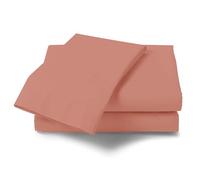 Hotel Quality King Size Flat Sheet- Polycotton Fabric Percale Non Iron Bedding- Super Soft Bedding Linen Set- Blush Pink