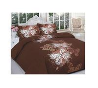 Hotel Quality Super King Size Printed Butterfly Chocolate Design Duvet Cover Set Bedding Set with pillowcases - Super King Size