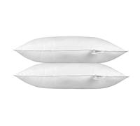 HOMESCAPES Microfibre Euro Continental Pillow Pair - 40cm x 80cm (16″x32″) Luxury Synthetic European Pillows Soft Support 100% Microfibre Casing