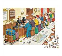 Hotel Reception Morning Shift Wooden Jigsaw Puzzle Waterproof 1000 Piece Puzzles for Adults Gifts Fun Challenging Games