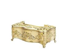 Hotel Restaurant Napkin Extraction Box, Kitchen and Living Room Tabletop Tissue Storage Box(Golden)