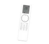 Hotel Room AC Remote Control LCD Display White Body, Battery-Ready Setup, Handheld Buttons for Mode, Fan, Swing, Timer, Light, and Sleep Replacement Ac Remote Lcd Climate Controller Clear Display Home