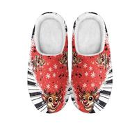 Hotel Slippers Warm Slippers Soft and Comfortable Keeping Your Feet Warm in Winter Slipper Shoes Women Indoor Outdoor (Red, 8)