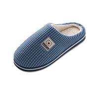 Hotel Slippers Women Ladies Slippers Size 6 UK Women Slippers Autumn and Winter Fashion and Comfortable Indoor and Outdoor Solid Color Flat Bottom Warm Slippers Women Size 5 Slipper Boots (Blue, 4.5)