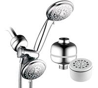 HOTEL SPA - Shower Heads with Handheld Spray - High Pressure with Shower Filter - 4 Inch Showerhead, 4 Inch Handheld Shower Head - 3-in-1, 30 Setting Shower Heads, Showerspa (Chrome)