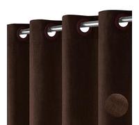 Hotel Style No Hook Rustic Linen Shower Curtain for Bathroom 230GSM Thick Fabric Texture Shower Curtains, Enhanced Waterproof, Weighted Hem, Washable Bath Curtains for Wet Rooms, 183 x 191cm, Brown