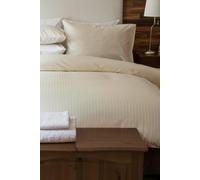 Hotel Suite Satin Stripe 540 Thread Count Duvet Cover Set Belledorm Ivory Super King